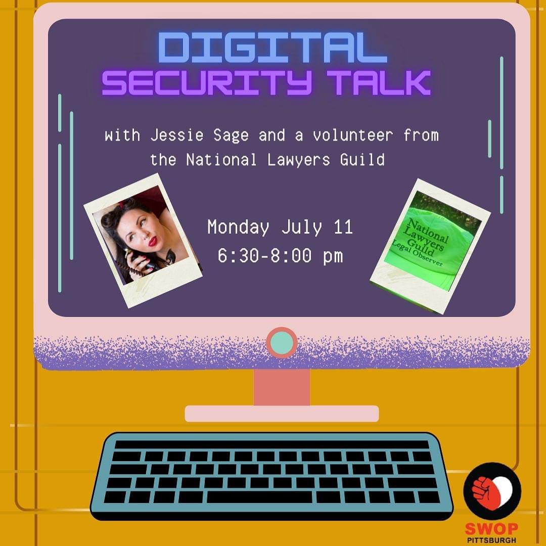 Zoom Event: July 11 – Digital Security Talk with SWOP PGH