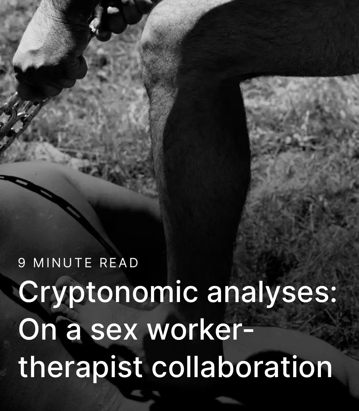 “Cryptonomic analyses: On a sex worker-therapist collaboration,” Division Review