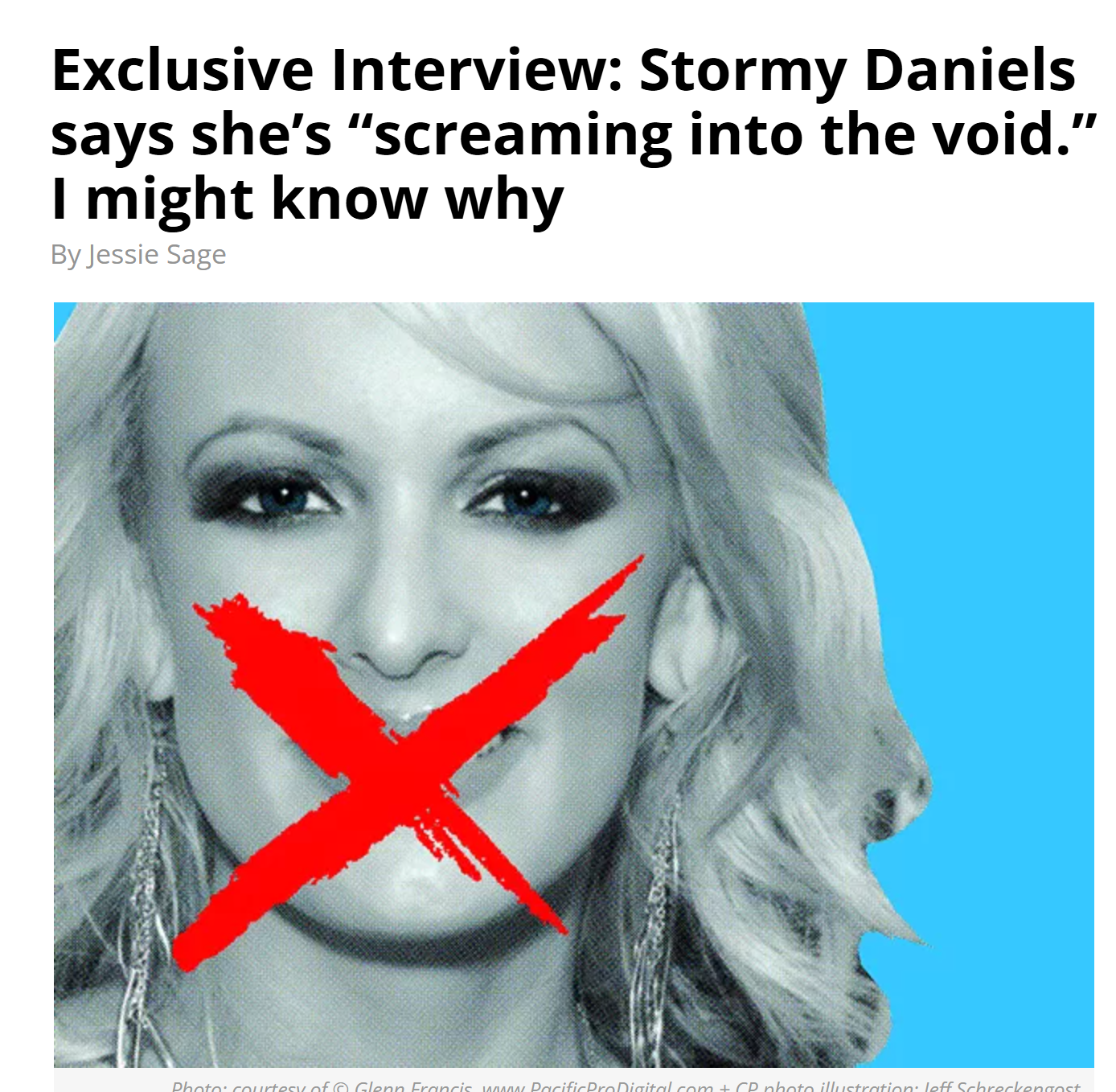 “Exclusive Interview: Stormy Daniels says she’s ‘screaming into the void.’ I might know why,” Pittsburgh City Paper